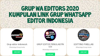 Grup wa editor indonesia Link grup whatsapp editors 2020