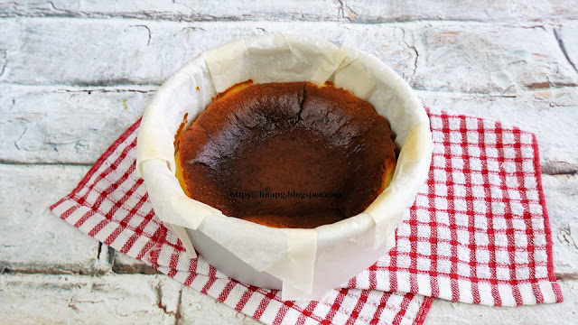 resepi burnt cheese cake, basque burnt cheese cake, cheese cake mudah, kek keju sedap,burnt cheese cake guna air fryer,kek guna blender, burnt cheese cake lina pg,