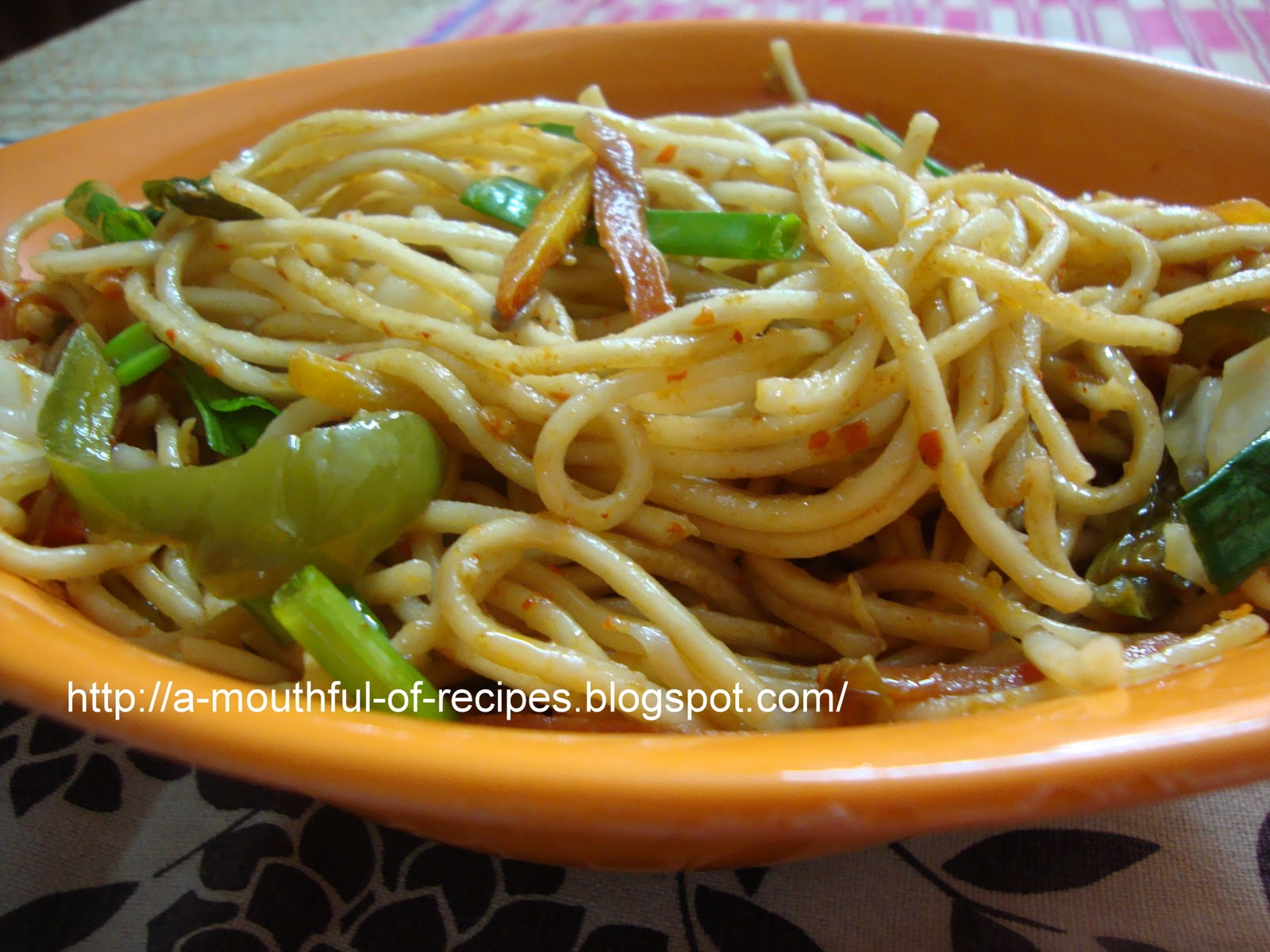 A Mouthful Of Recipes Vegetable Chow Mein