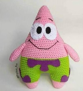 PATRON GRATIS PATRICIO | BOB ESPONJA AMIGURUMI 44516