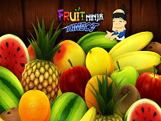 Fruit Ninja Cute Old Ninja and Fruits Illustration HD Wallpaper