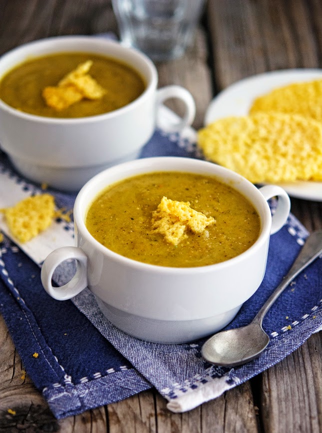 The Iron You Creamy Broccoli Soup with Cheddar Crisps