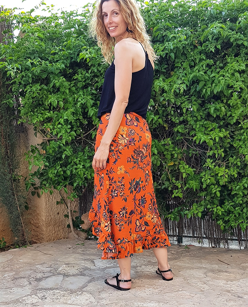 falda volantes flores