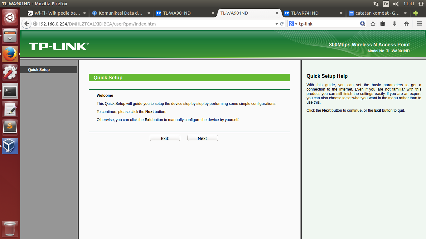 Setting Access Point TPLink TLWA901ND
