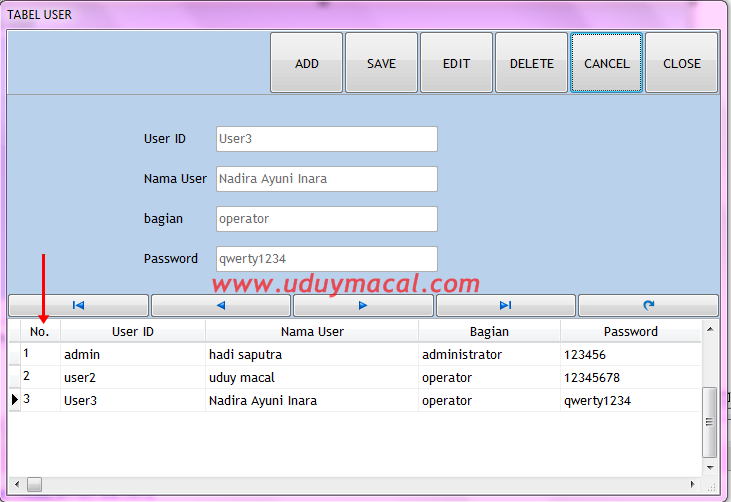 Membuat Kolom Nomor Urut Di Dbgrid Delphi