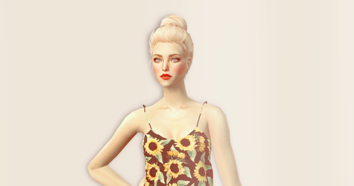 Always Sims Sunflower Dress AF
