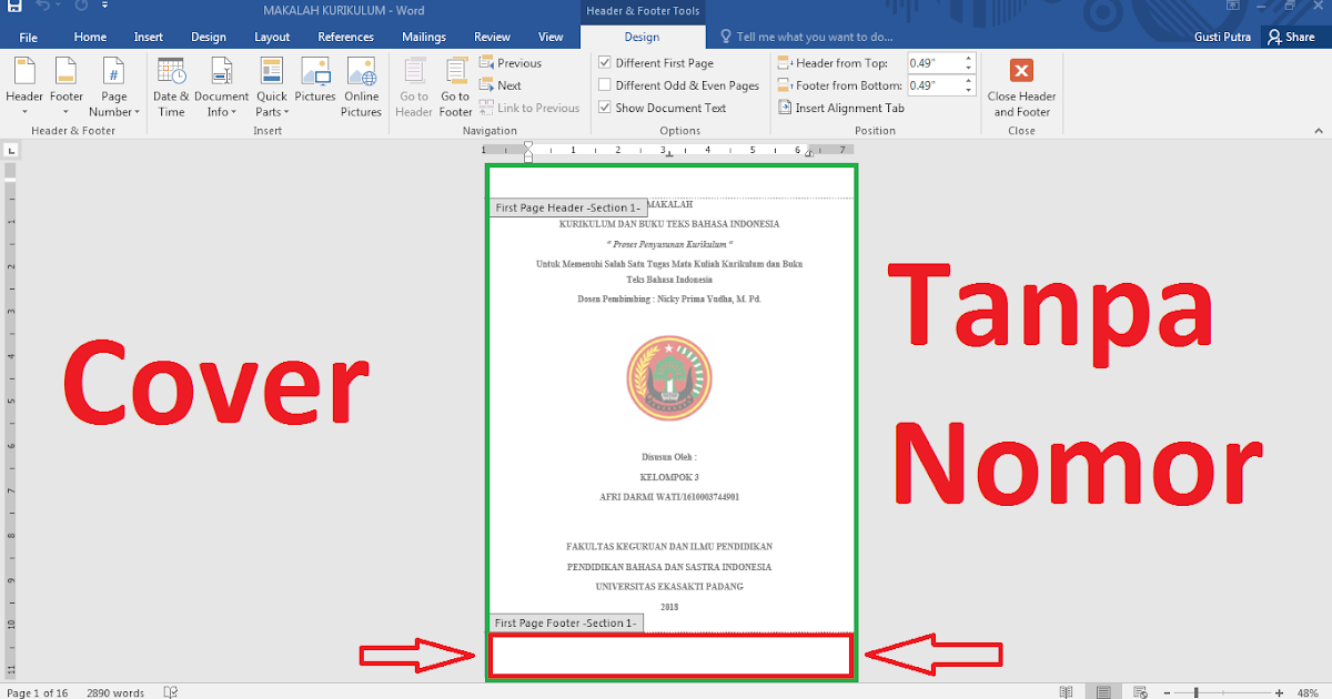 Cara Agar Cover Tidak Ikut Ada Halamannya Jawaban Soal
