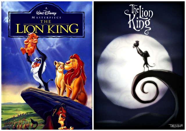 Illustrator Andrew Tarusov redesigns  Disney's classic movie character The Lion King  into Tim Burton's dark gothic style via geniushowto.blogspot.com Illustrations 8