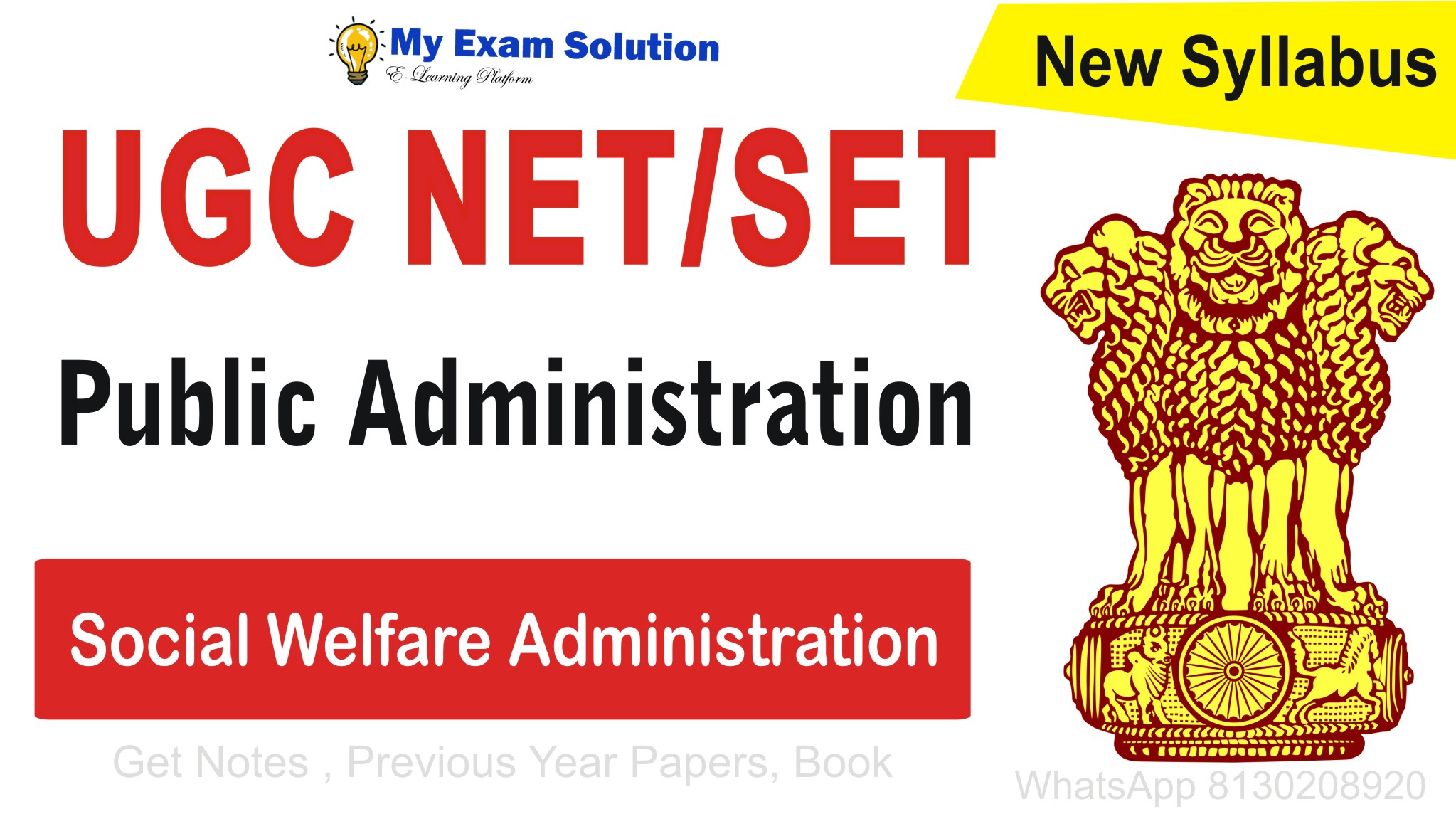 Social Welfare Administration For UGC NET Public Administration My 