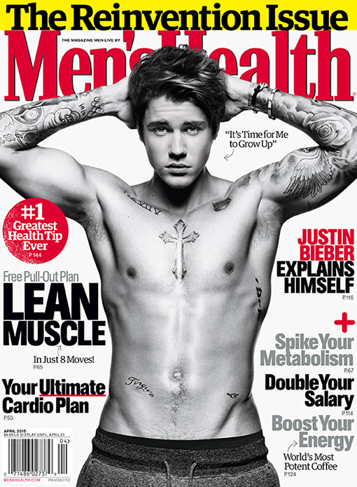 Justin Bieber muestra su escultural cuerpo para la revista MenÂ´s Health |  AkÃ­o Magazine | Celebrity Menswear Street Style