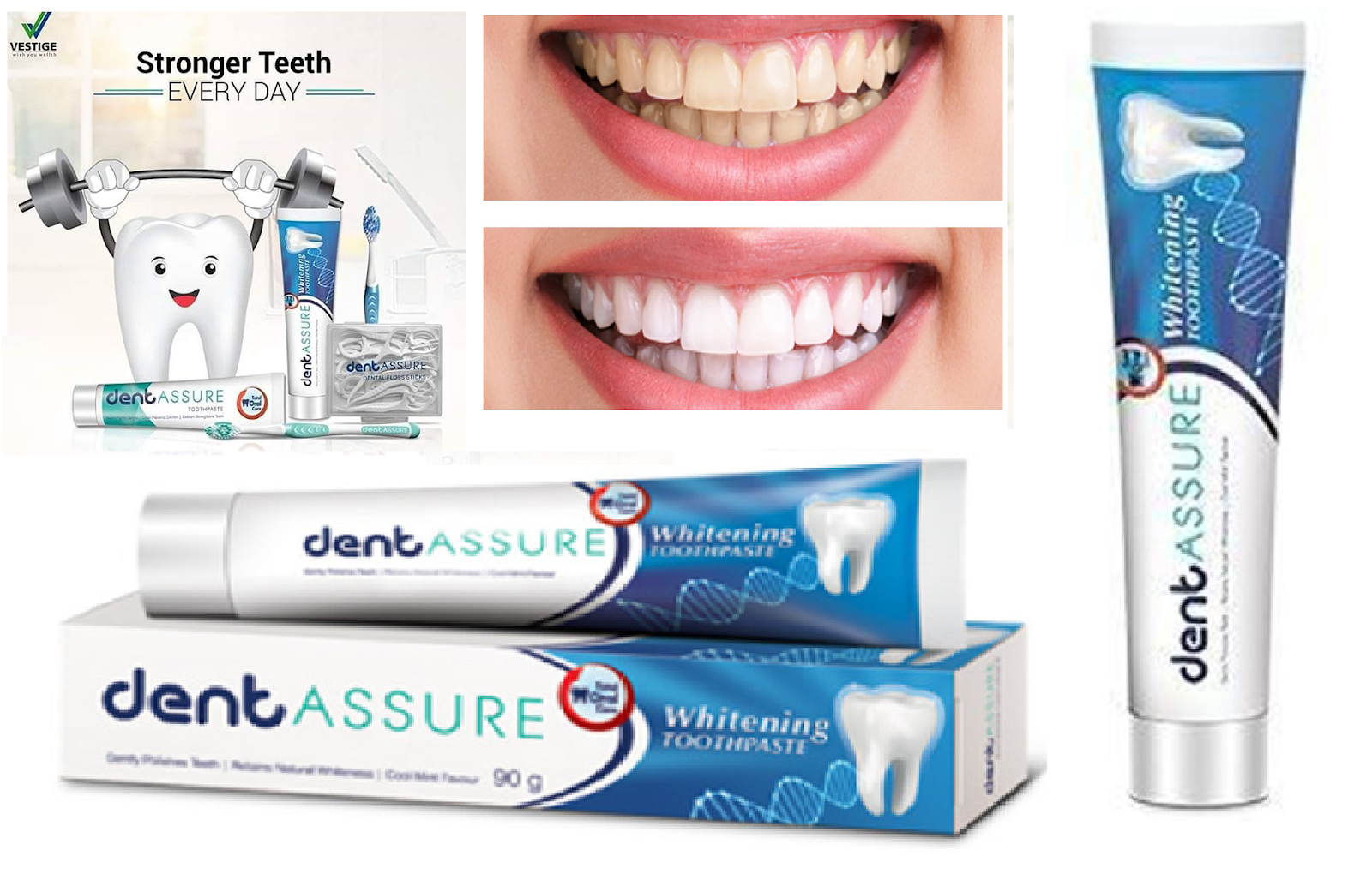 Vestige Whitening Toothpaste Benefits of Vestige Dent Assure