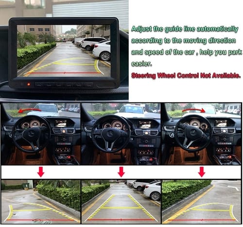 GreenYi-59 Backup Camera with Dynamic Moving Guide Line