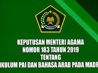 KMA Nomor 183 Tahun 2019  Tentang Kurikulum PAI dan Bahasa Arab Pada Madrasah