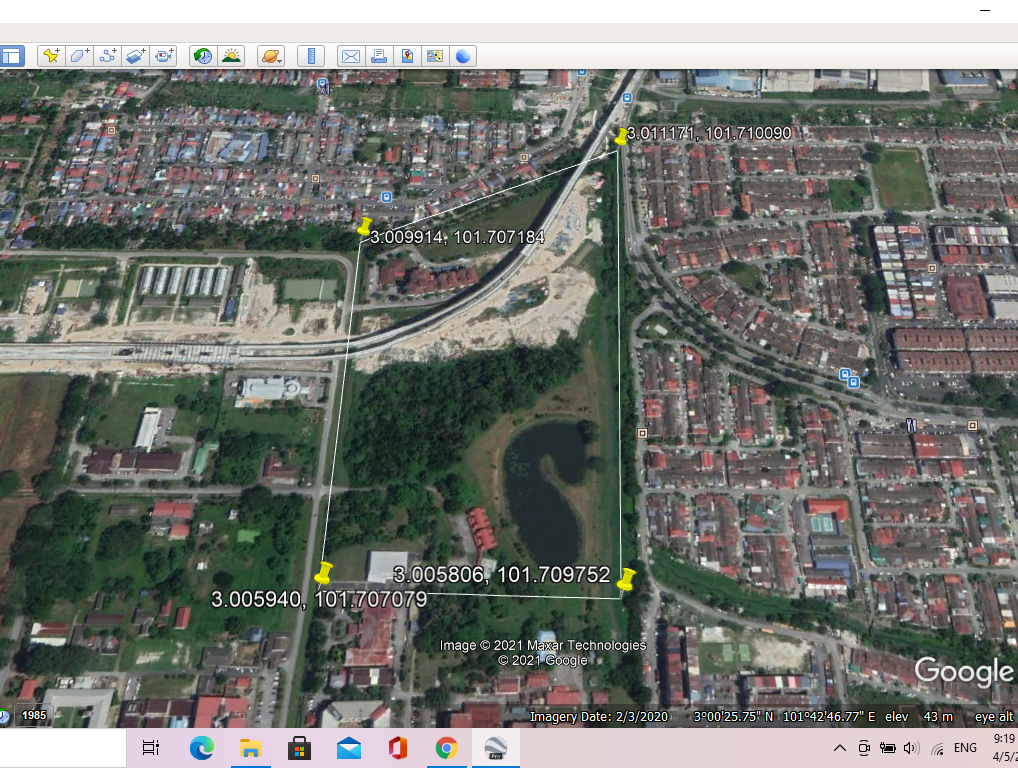 Google Earth Plot the coordinate