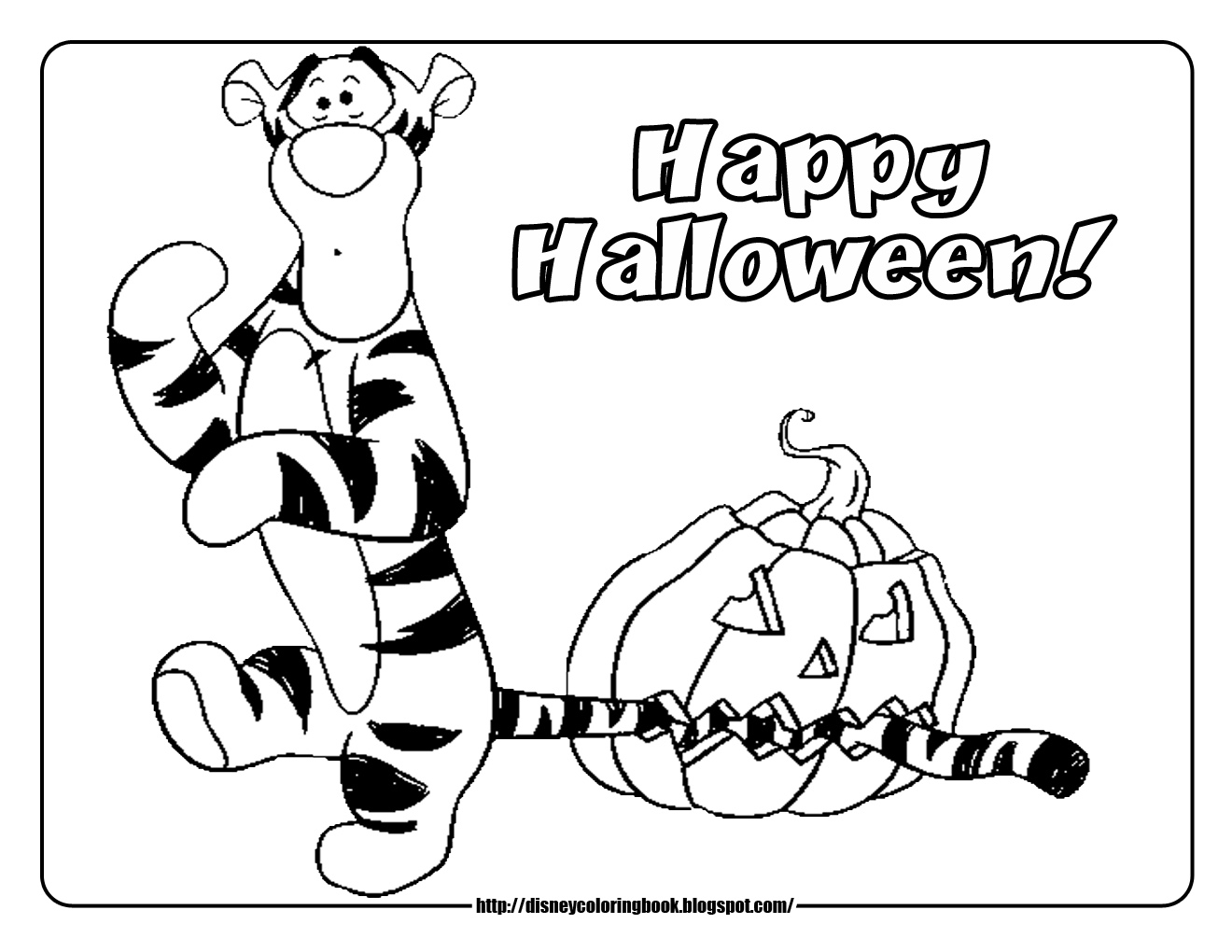 Disney Coloring Pages And Sheets For Kids Pooh And Friends Halloween 2 