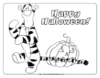 halloween coloring pages  tigger pumpkin