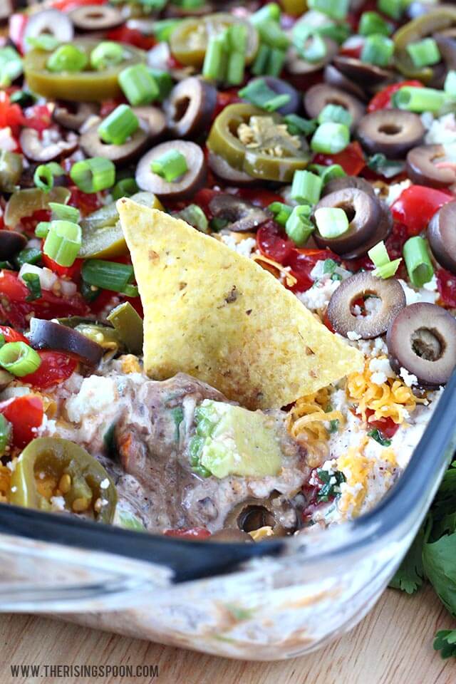 7 Layer Black Bean Dip The Rising Spoon