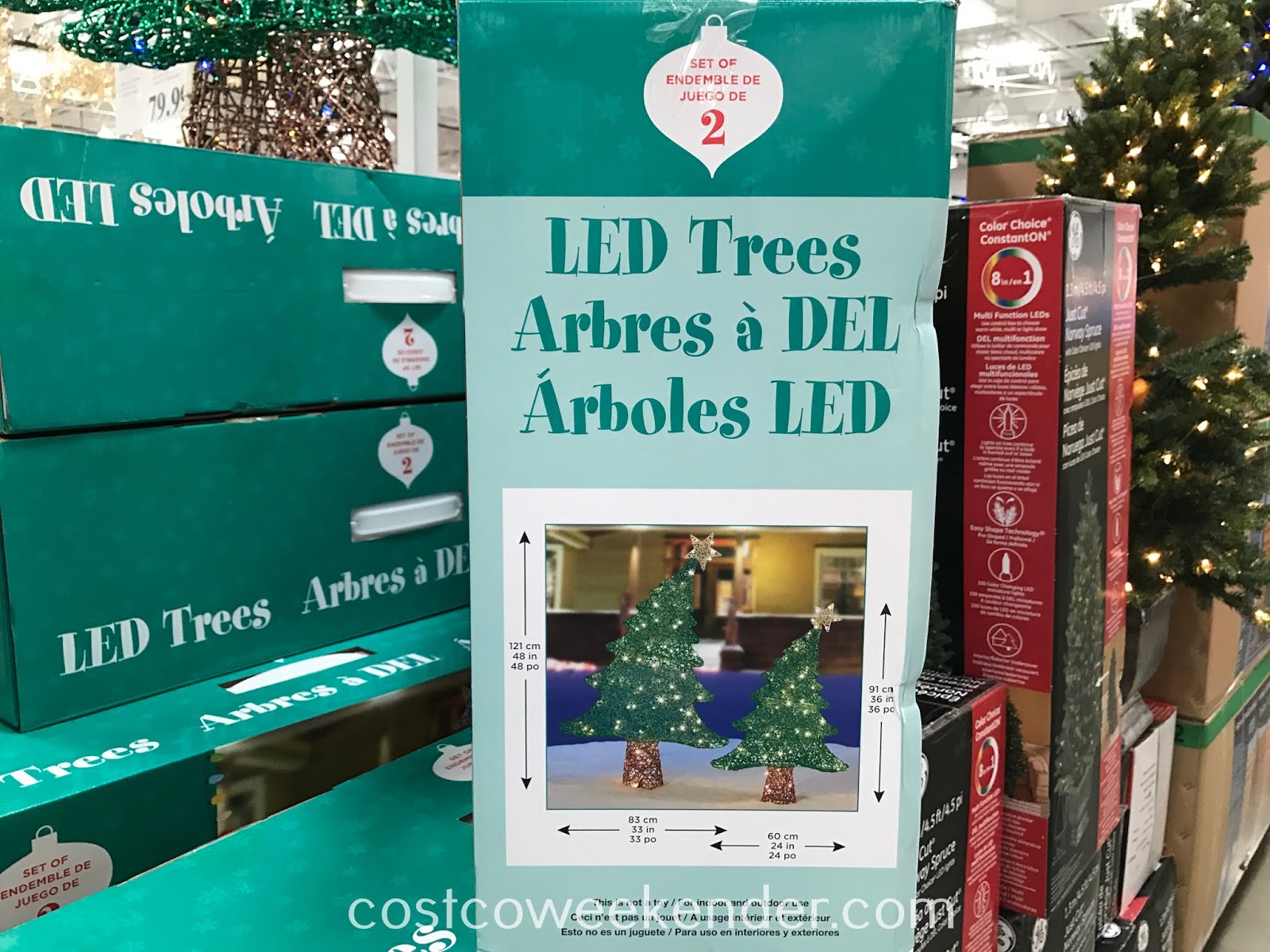 LED Trees (set of 2) Costco Weekender