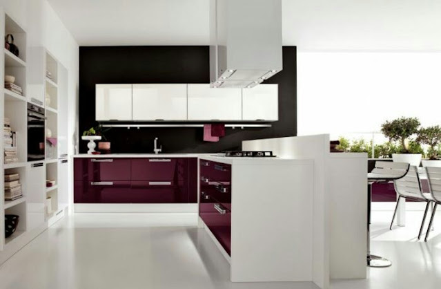 purple kitchen designs