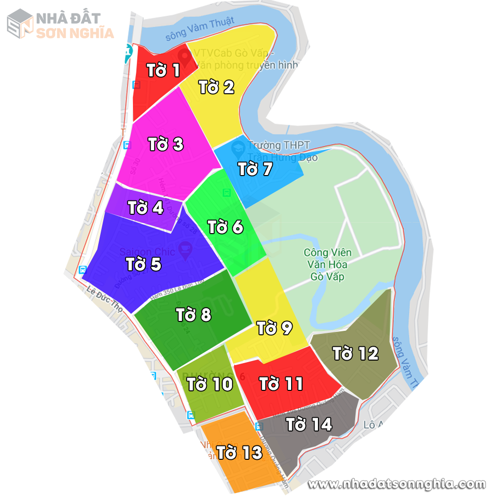 Bản đồ lộ giới hẻm phường 6 quận Gò Vấp