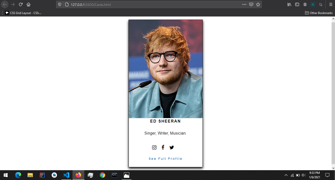 How to Create a card in HTML with CSS.