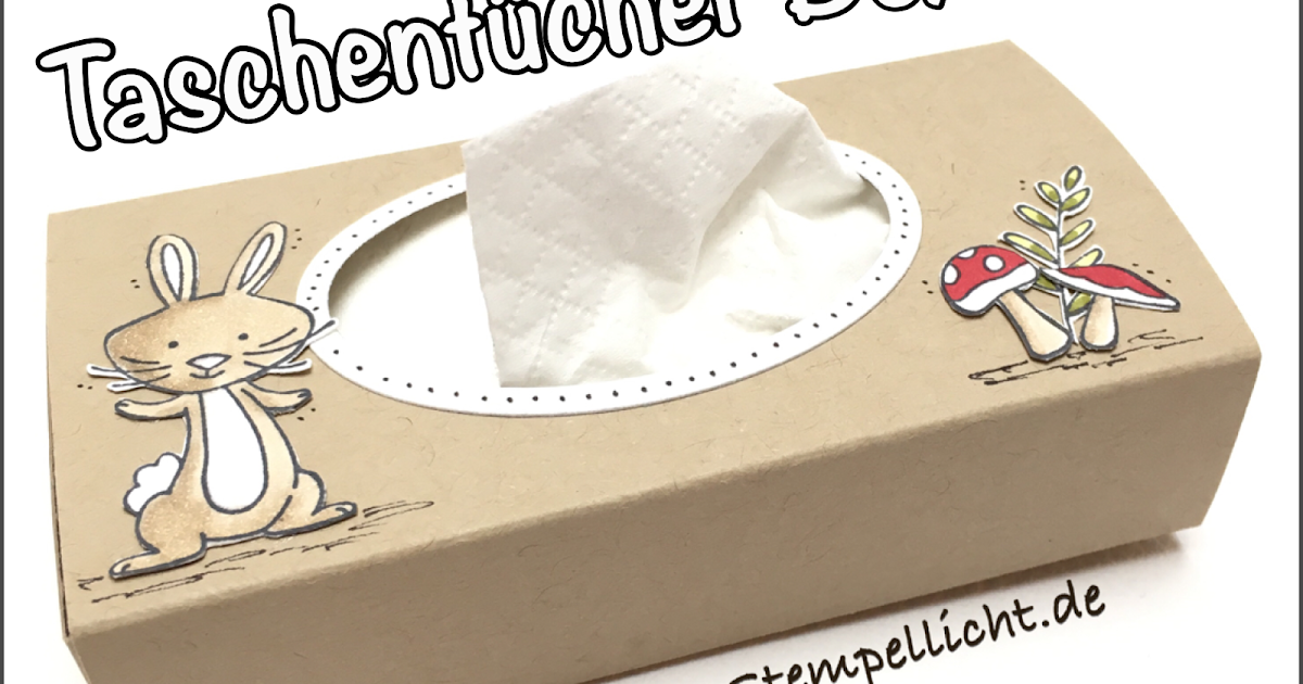 Stempellicht TaschentücherBox mit We Must Celebrate