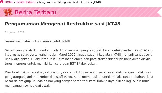 restrukturisasi jkt48