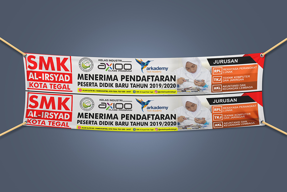 Contoh Desain Spanduk Penerimaan Siswa Baru Ppdb Smk Psd Yazhmedia<script async src=