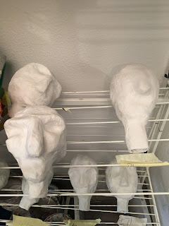 Art Room Britt: Plaster Head Hand Puppets