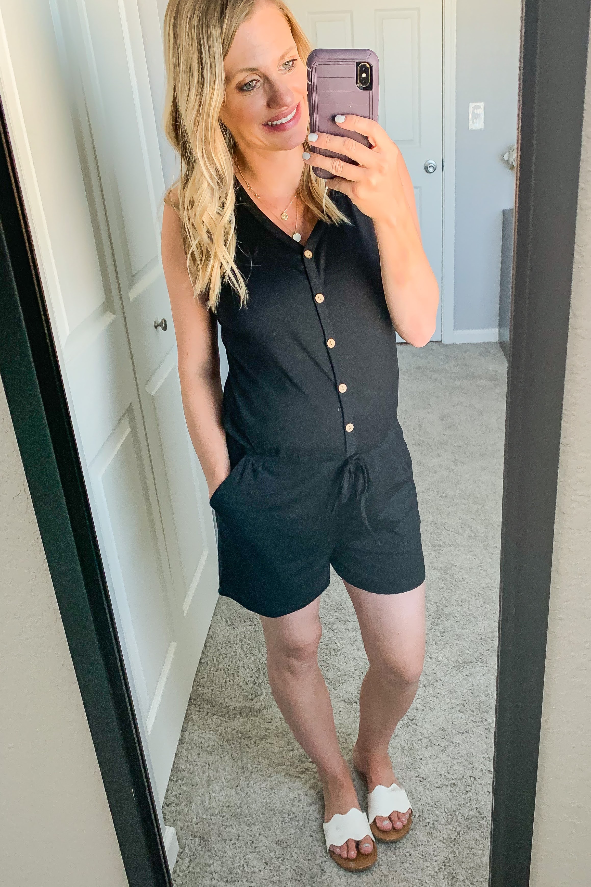 nursing friendly romper