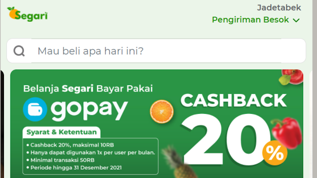 segari situs beli buah dan sayur online