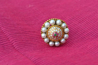 Ethnic pearl ring Indian jewellery Perkymegs