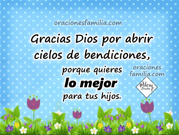 bonita imagen cristiana de bendiciones gracias a Dios por dar lo mejor imagen por mery bracho