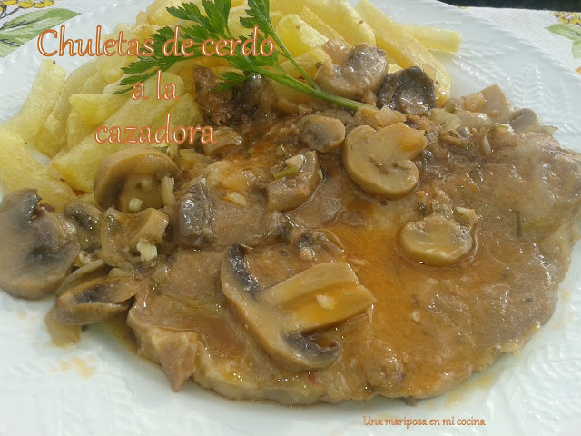 Chuletas De Cerdo A La Cazadora