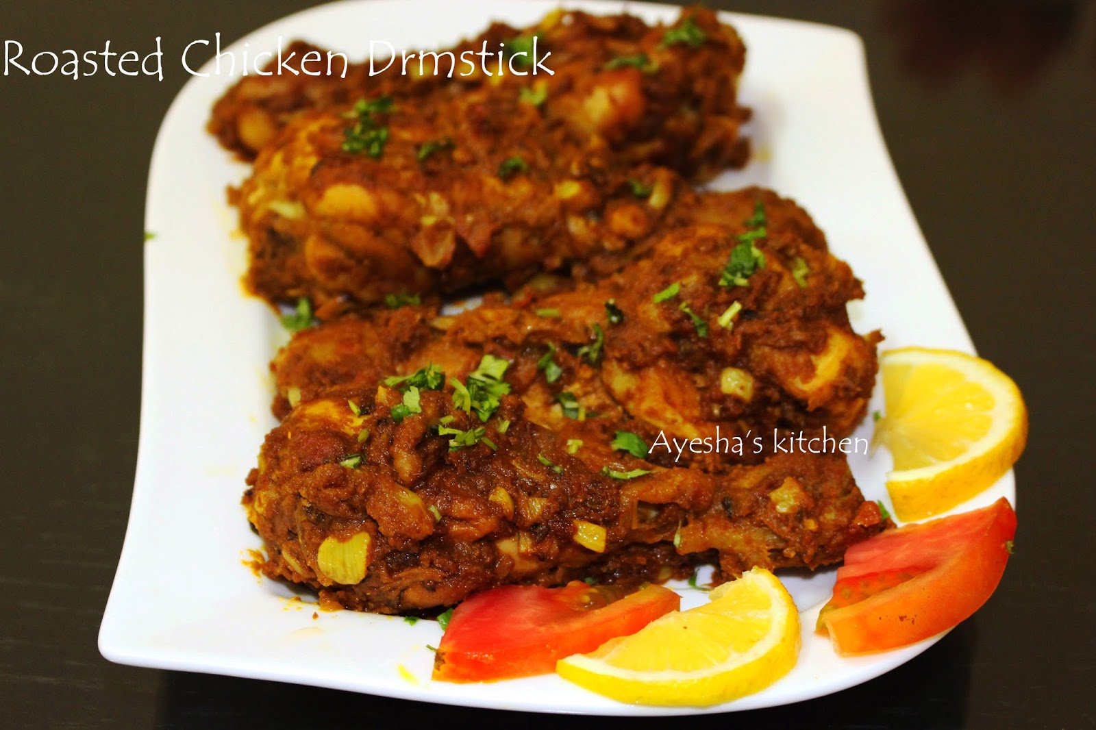 SPICY CHICKEN DRUMSTICK DRY ROAST NO FRYING, NO SAUTEING CHICKEN RECIPE