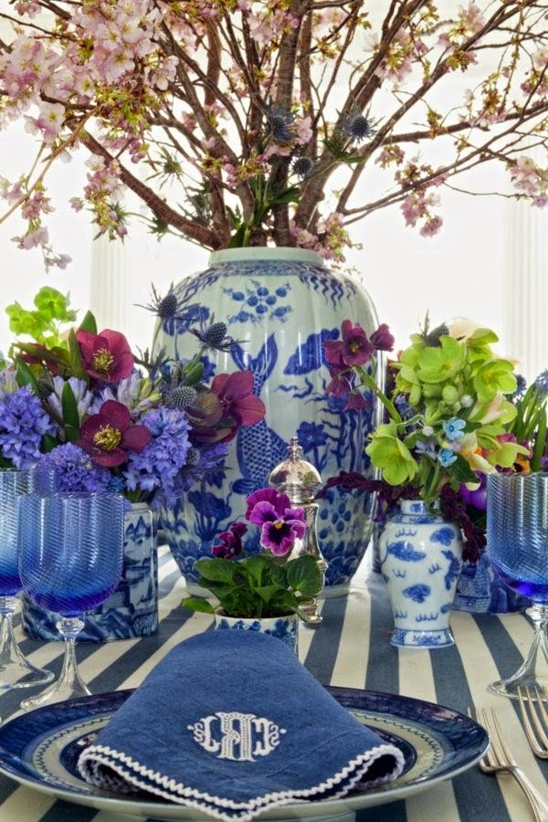 Table decoration in blue &#8211; fascinating ideas!