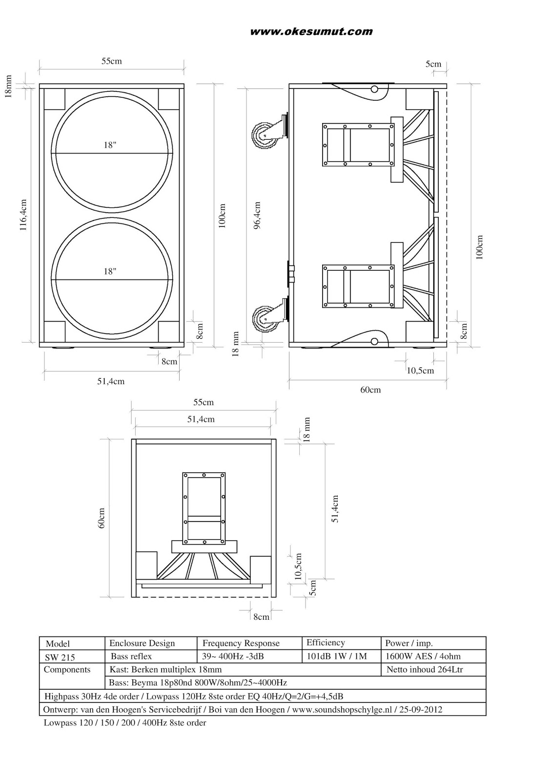 Skema Ukuran Box Speaker 12 Inch Subwoofer Rumahan vrogue.co
