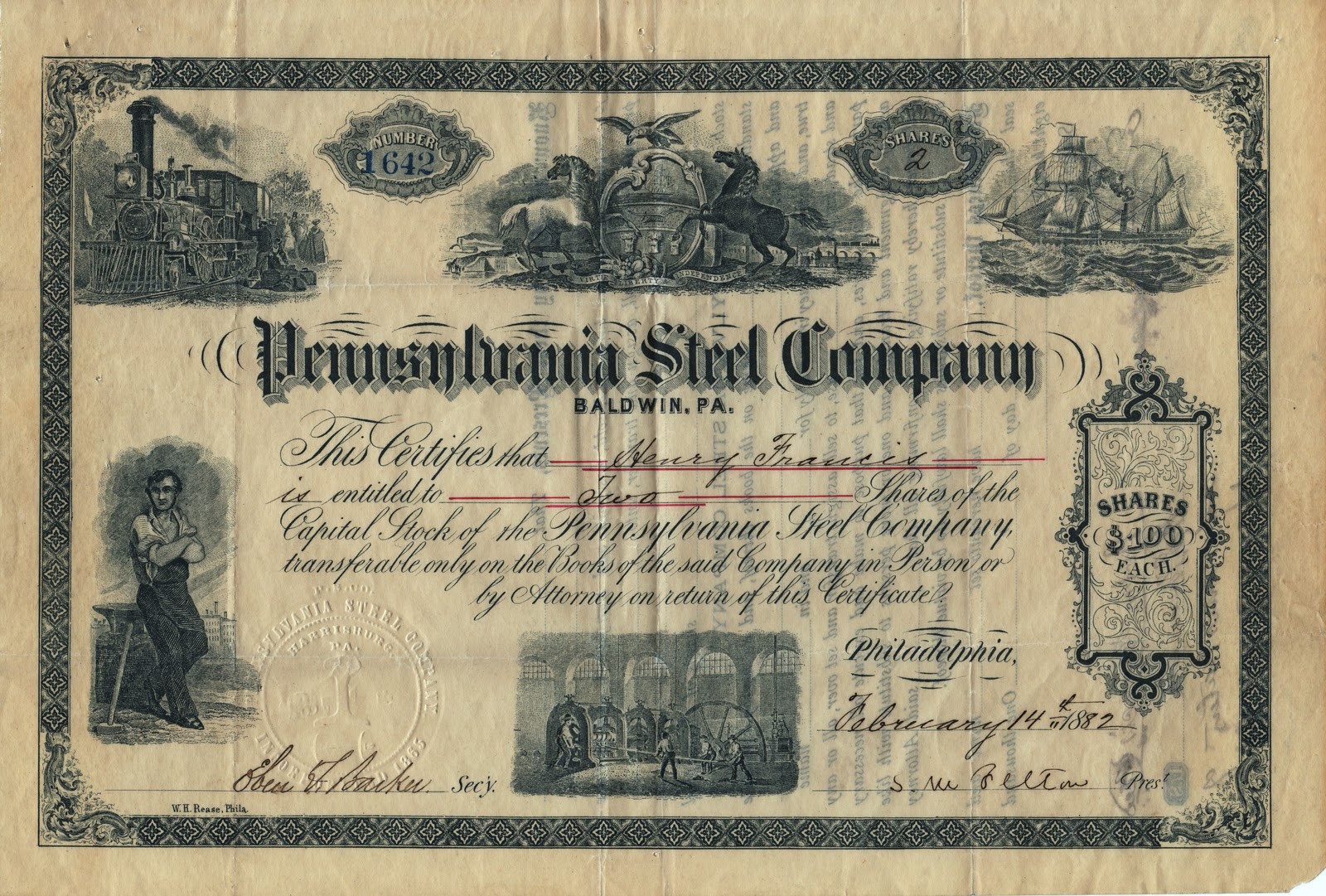 Vintage Stocks and Bonds Another great find... Pennsylvania Steel