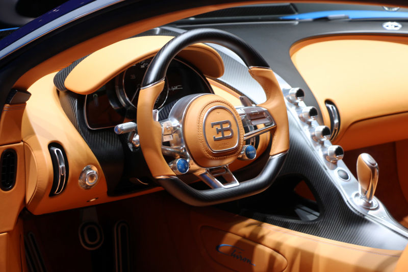Bugatti Chiron Blue Interior