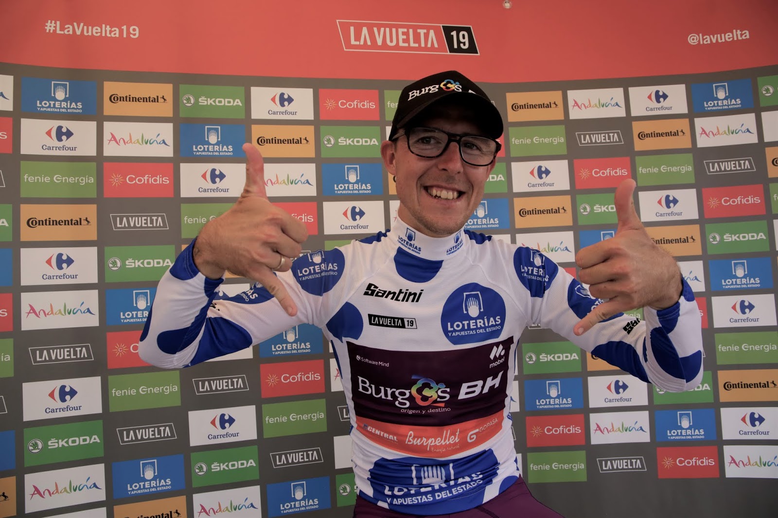 Ángel Madrazo, líder de la montaña de La Vuelta Rueda Lenticular