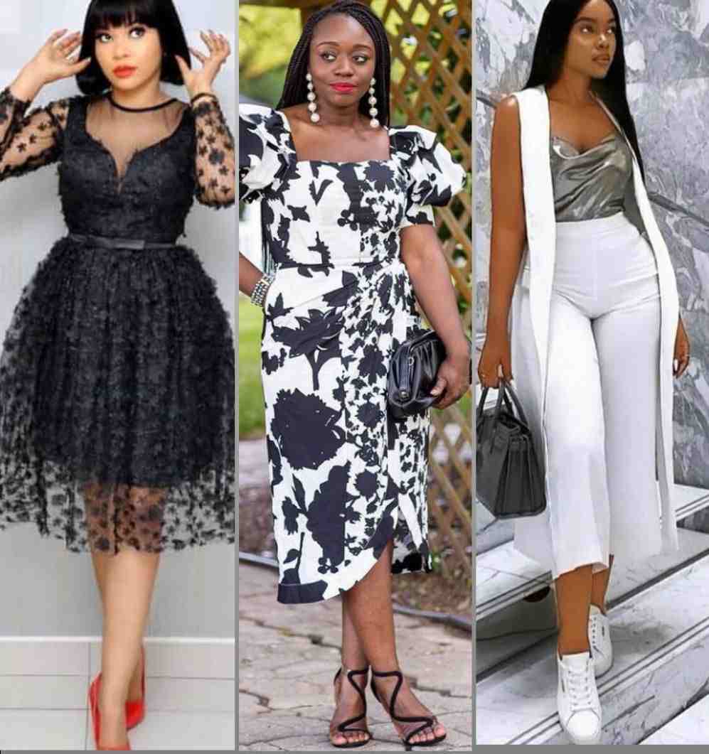 Black and white fabric styles