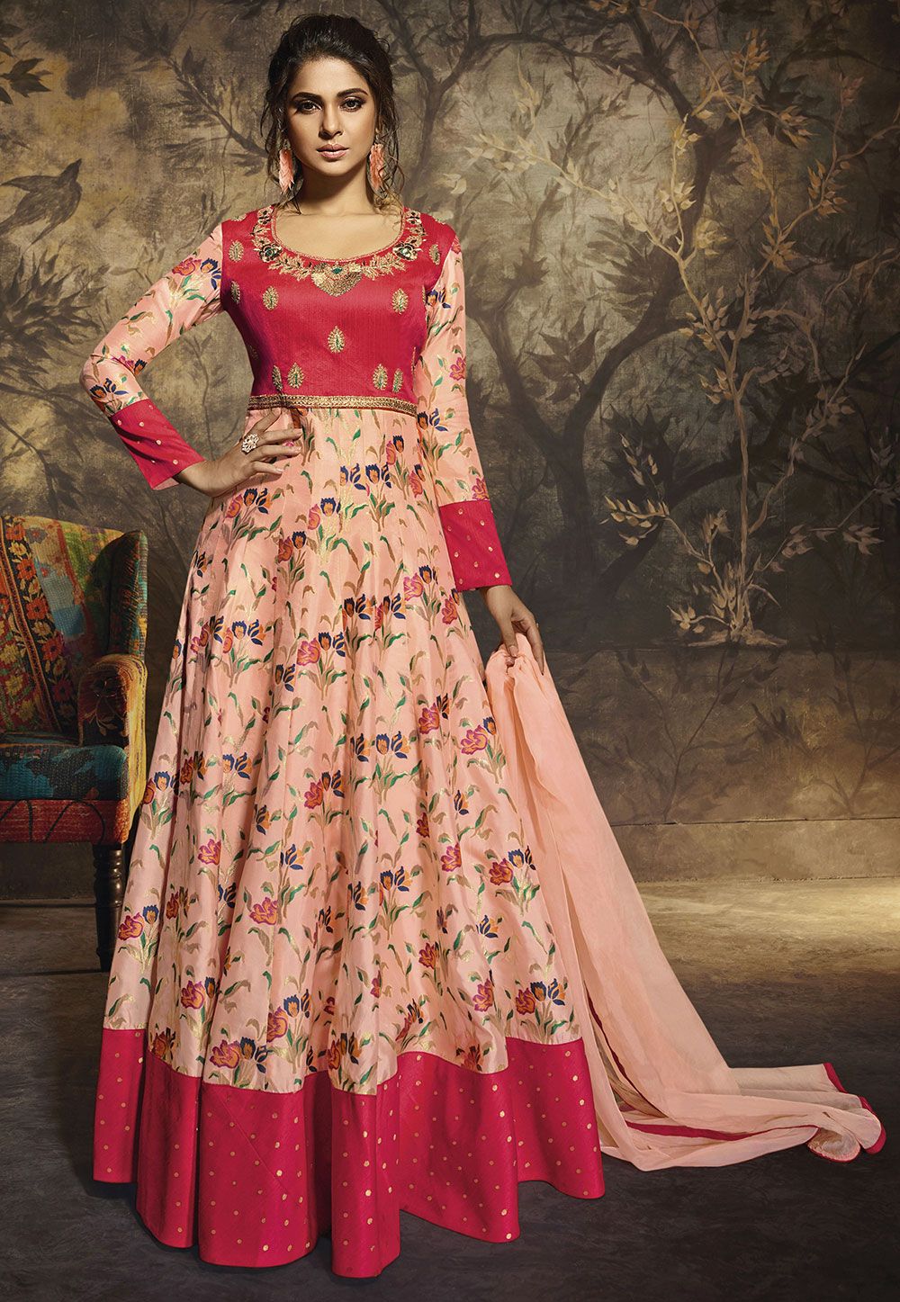 Fashionable wedding wear Anarkali Suits
