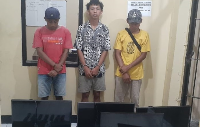 Curi TV Hotel dan Vila di Gili, Ketiga Pelaku Berhasil Diringkus Polisi