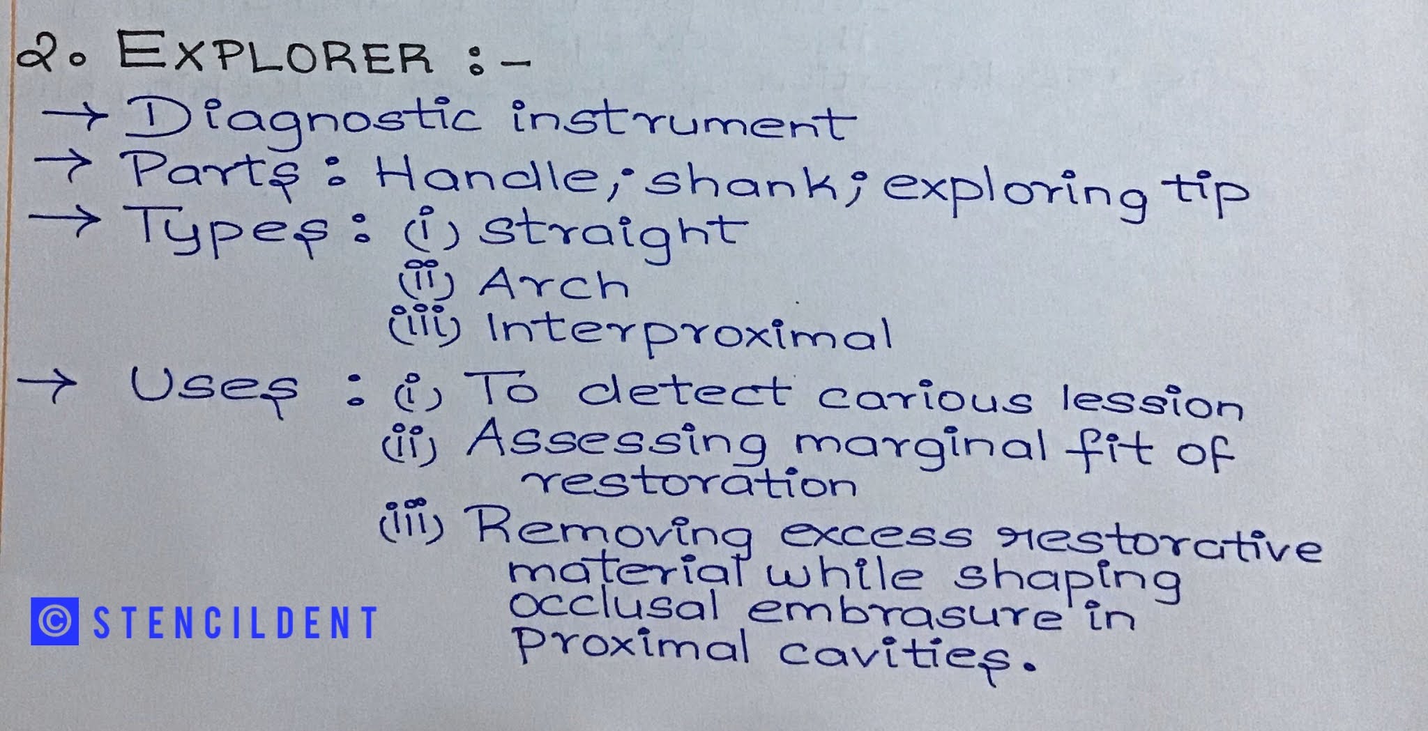 hand instruments in operative dentistry part 1