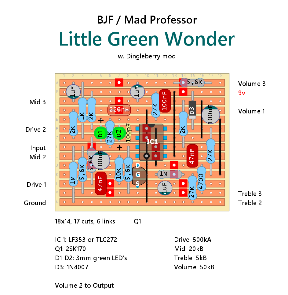 Dirtbox Layouts Mad Professor Little Green Wonder w. mods