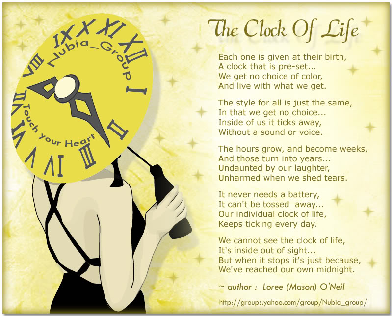* Nubia_group Inspiration * The Clock Of Life