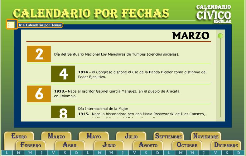 Formacion Ciudadana y Civica CALENDARIO CIVICO ESCOLAR