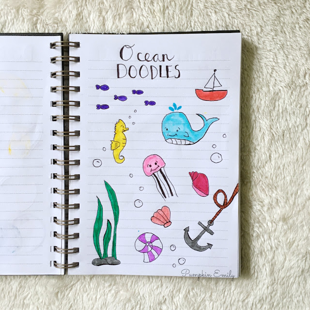 Ocean Bullet Journal Doodle Ideas