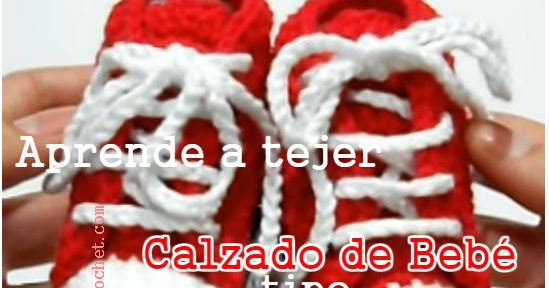Zapatillas Bebé Crochet Tipo Converse Paso a Paso en Español - Click