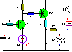 Electronics Circuit Application: Cell Phone Travel Charger Circuit